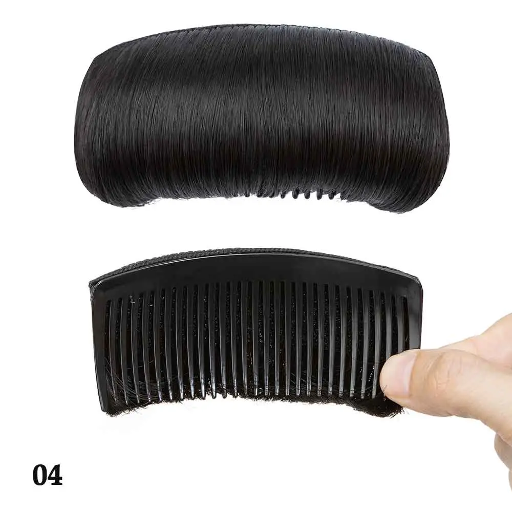 Synthetic Hair Volume Bump Inserts with Invisible False Hair Clips and Fluffy Pads Hair Bun Hairstyle Styling Tool Set for Women