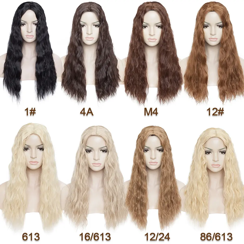 Curly Wave Topper Clip-In Hair Extensionfor Women 20inch Synthetic Corn Wave Secret Toupee Middle Part Thinning Hairpiece