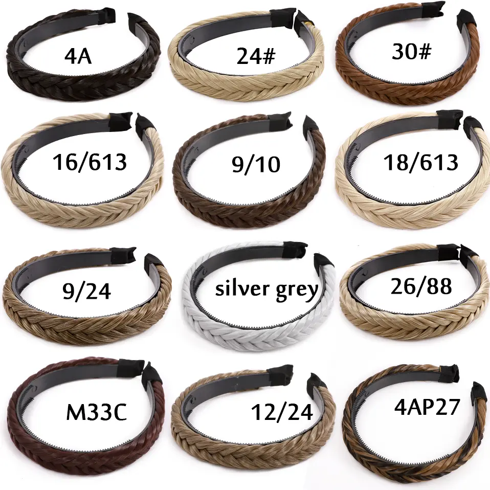 Benehair Synthetic Hair Twist Hair Bands Fashion Braids Hair Accessories Women Bohemian Plait Elastic Headband Bezel Headwear