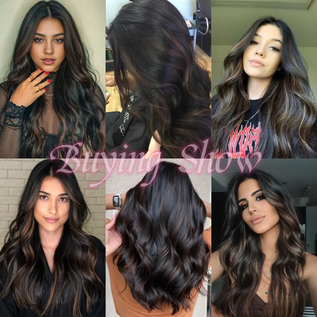 LOUIS FERRE Long Body Wave Synthetic Wigs Women's Wig Black Brown Natural Wigs For Daily Cosplay Party Use High Temperature
