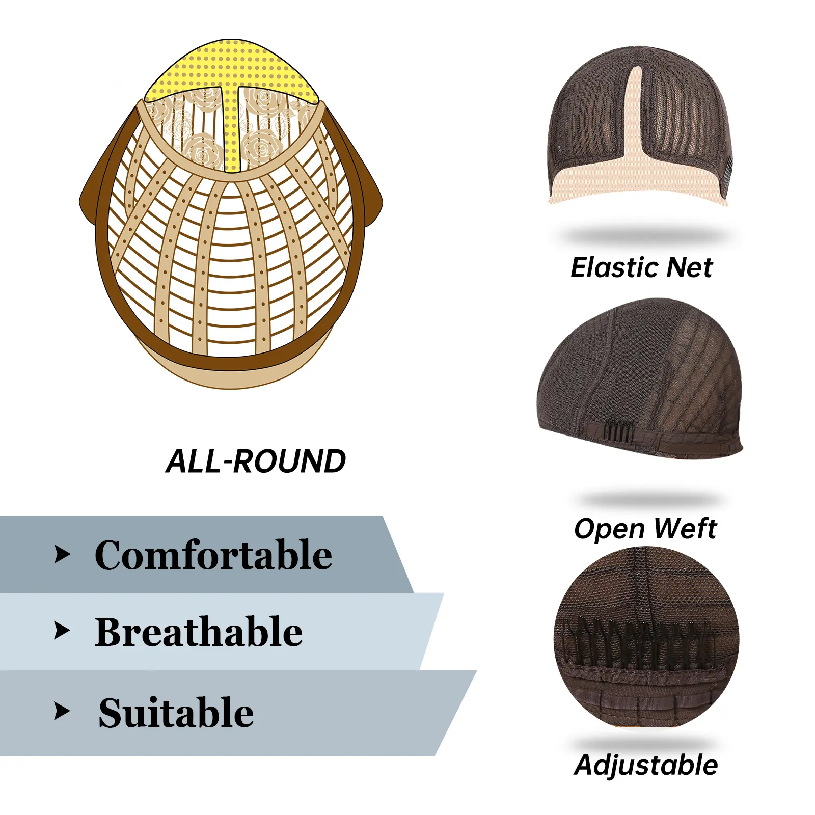 LOUIS FERRE Long Body Wave Synthetic Wigs Women's Wig Black Brown Natural Wigs For Daily Cosplay Party Use High Temperature