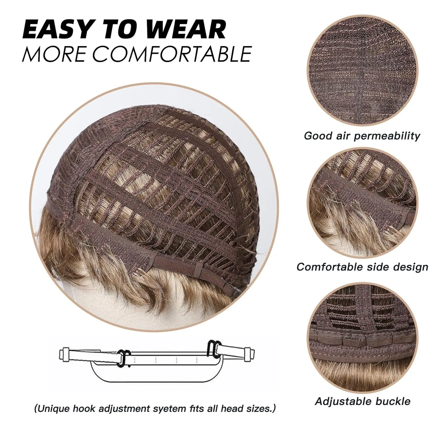 Men's Wig Short Silver Gray Wigs for Men Layered Side Part Pixie Cut Wig Natural Synthetic Hair Replacement for Male Daily Party