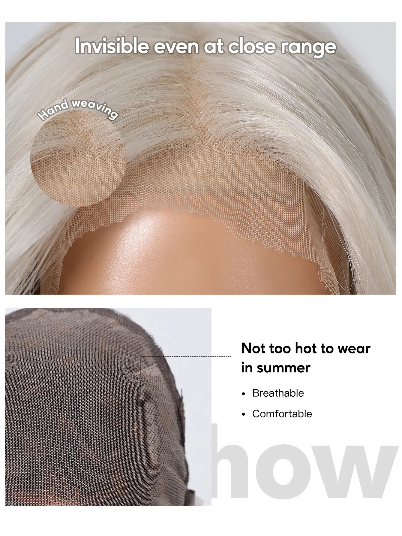 Long Straight Layered Lace Wigs for Women 22 Inches Platinum Blonde Highlights Hair 13*6 Lace Front Synthetic Wigs for Daily Use