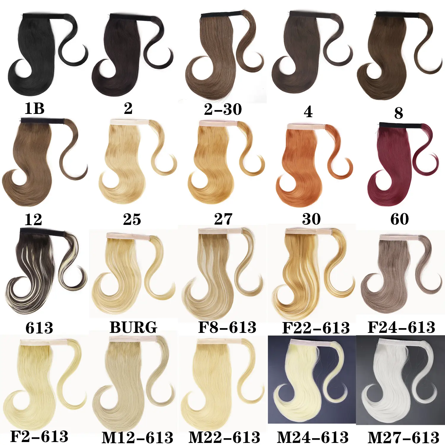 Synthetic Long Straight Wrap Around Clip In Ponytail Hair Extension Heat Resistant Pony Tail Fake Hair