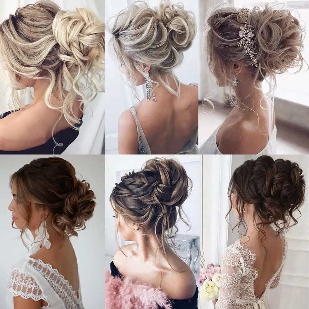 AZQUEEN Synthetic Hair Bun Wig For Women Elastic Rubber Band Hair Extentions Chignon Heat Resistant Bun Black Brown Scrunchies