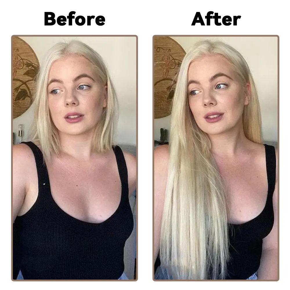 AZQUEEN Synthetic Long Straight No Clip Invisible Line Hair Extensions 40 55 80cm Natural Brown Blonde Fake Hairpiece For Women