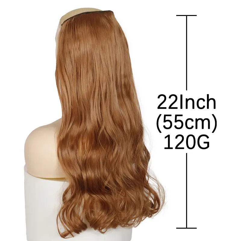 AZQUEEN Synthetic Long Natural Wavy Clip In On Hair Extensions 22''32'' 5 Clip Heat Resistant Hairpieces For Women Daily Use