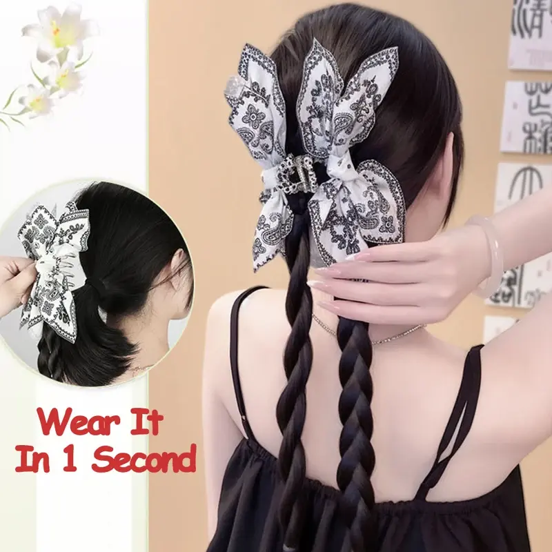 18Inch Synthetic Braided Ponytail Hairpiece Boho Chic Synthetic Twist Braids Ponytail Extension With Cashew Clip For All