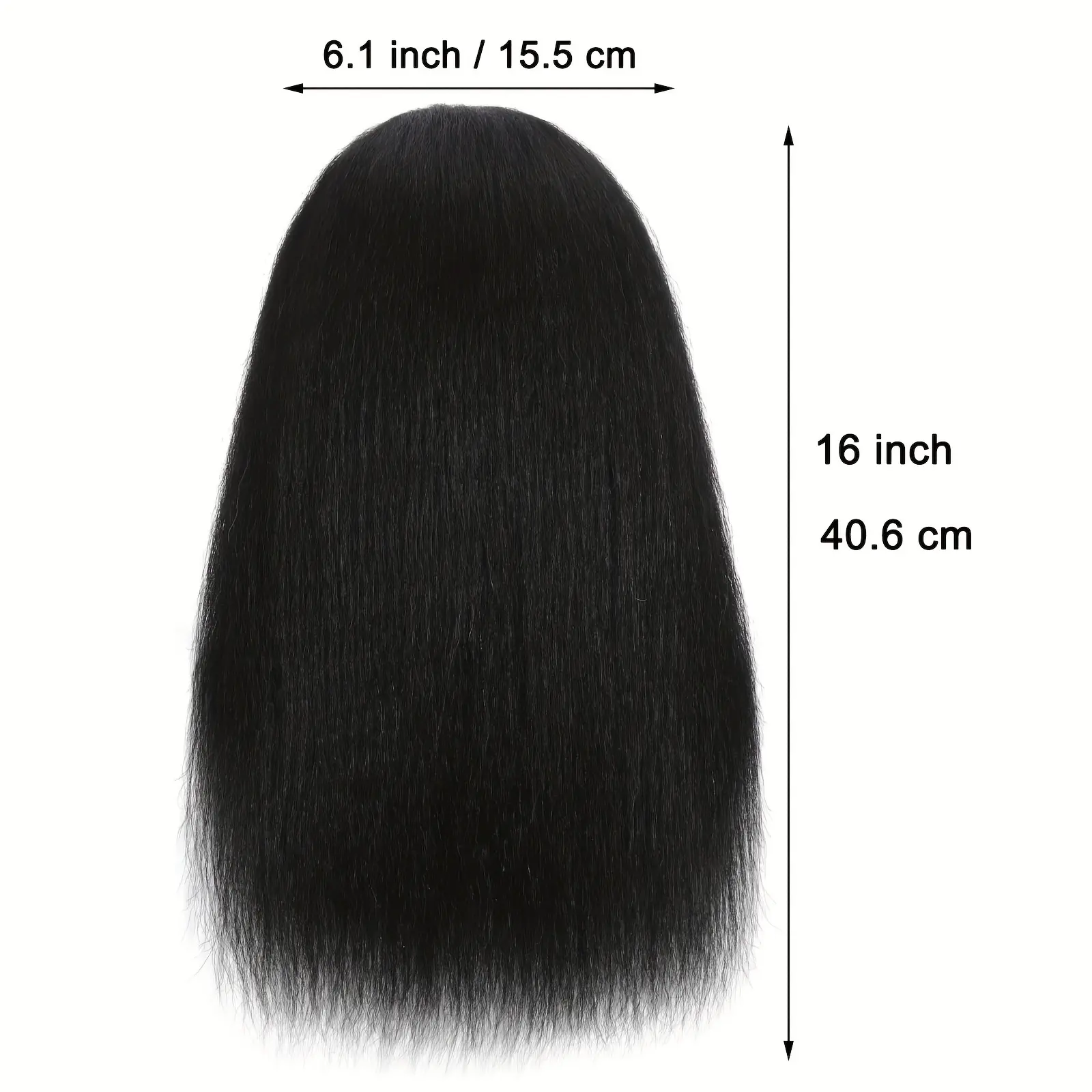 Mannequin Head With 100% Human Hair Yaki Hair Cosmetology Doll Head With Adjustable Stand For Practice Braiding Styling Training