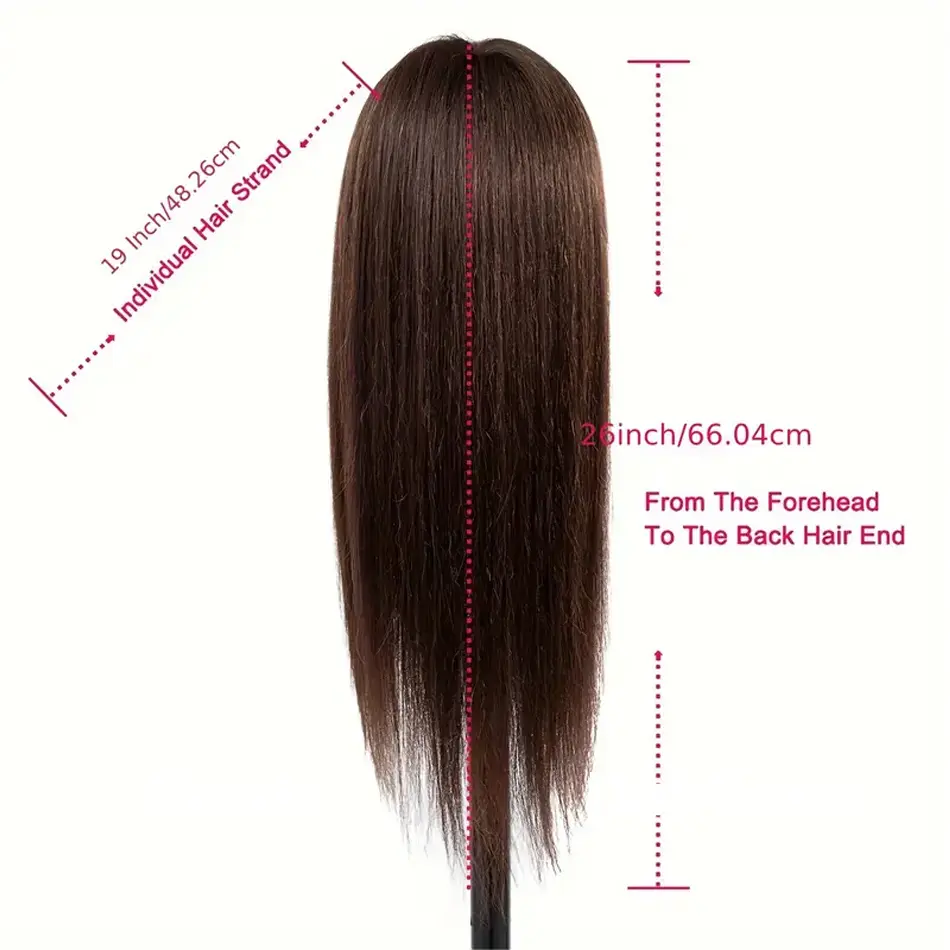 Realistic Mannequin Head With Synthetic Hair Versatile Beauty Training Aid For Hairstylist Makeup Practice Headdoll With Stand