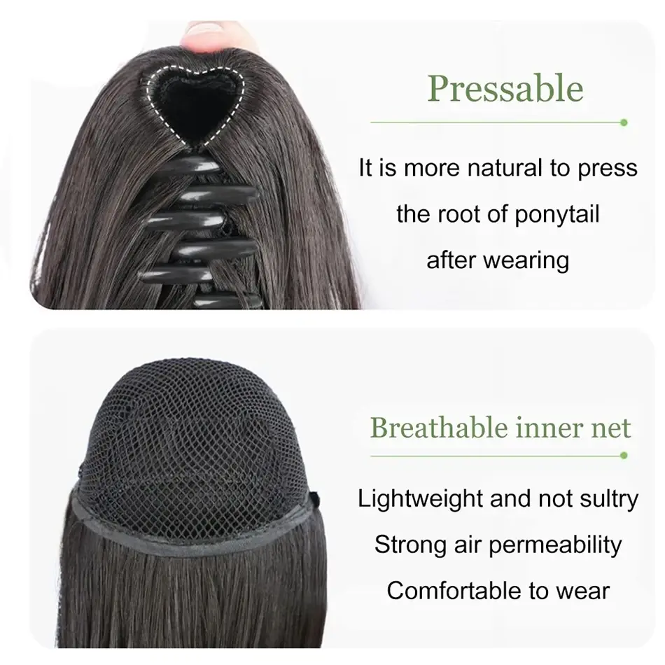 Short Curly Synthetic Wig Ponytail Natural Curly Claw Clip Ponytail Hair Extension Female Grip High Ponytail With Mini Gripper