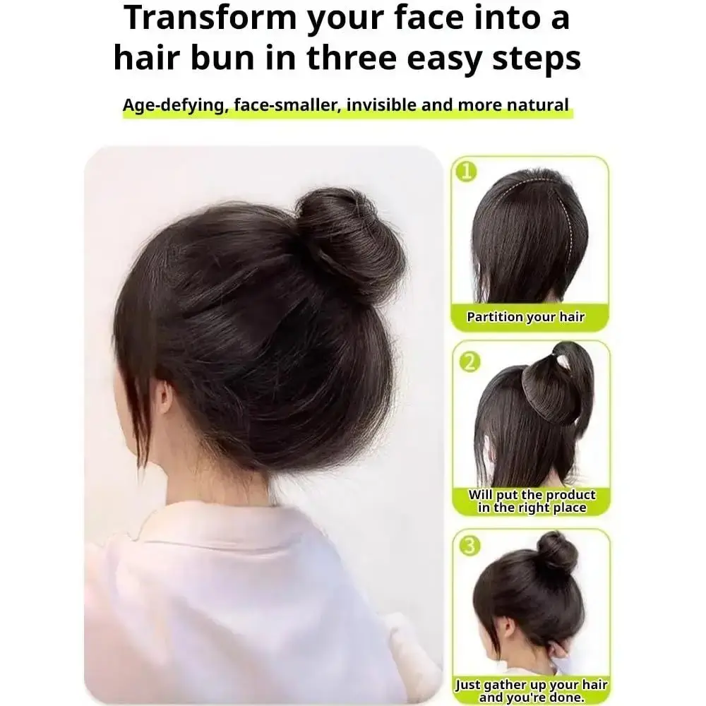Synthetic Wig Pad Contracting Hair Bun With Grapefruit Skin Flower Lazy Hair Magic Tool Increase Hair Volume Fluffy Hair Tie