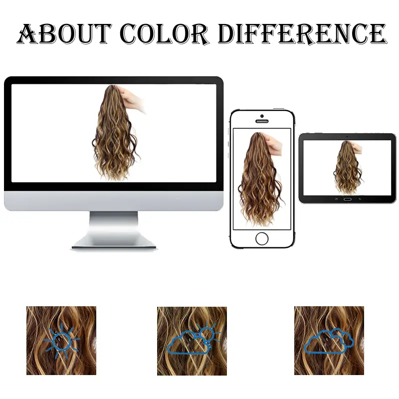WIGSIN 14Inch Heat-Resistant Synthetic Claw Clip-In Ponytail Extension for Women Short Wavy/Curly Hair Piece Multiple Colors