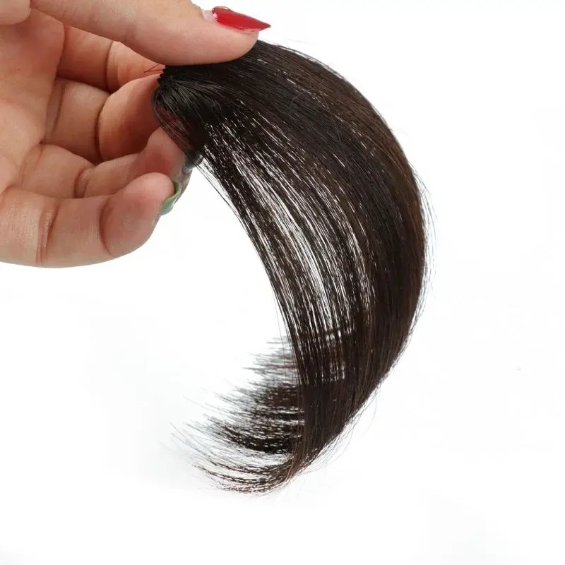 WIGSIN Synthetic Clip In Air Bangs Hair Extensions Short Straight Hairpiece Wig For Women Daily Use Hair Accessories