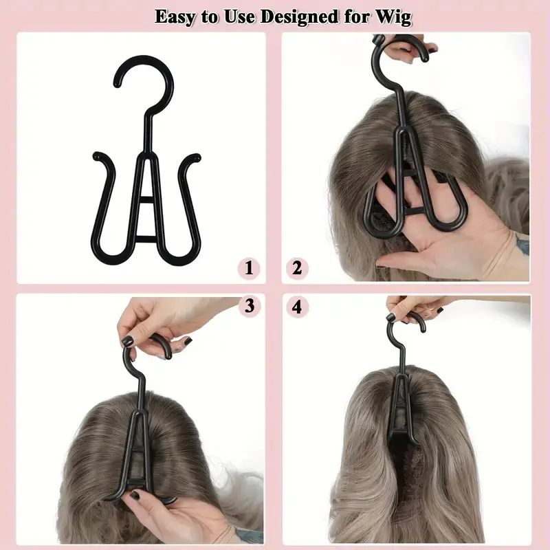 Multi-Purpose 5pcs Wig Hanger - Space-Saving Durable Design - Ideal For Drying And Displaying Wigs Hats Shoes