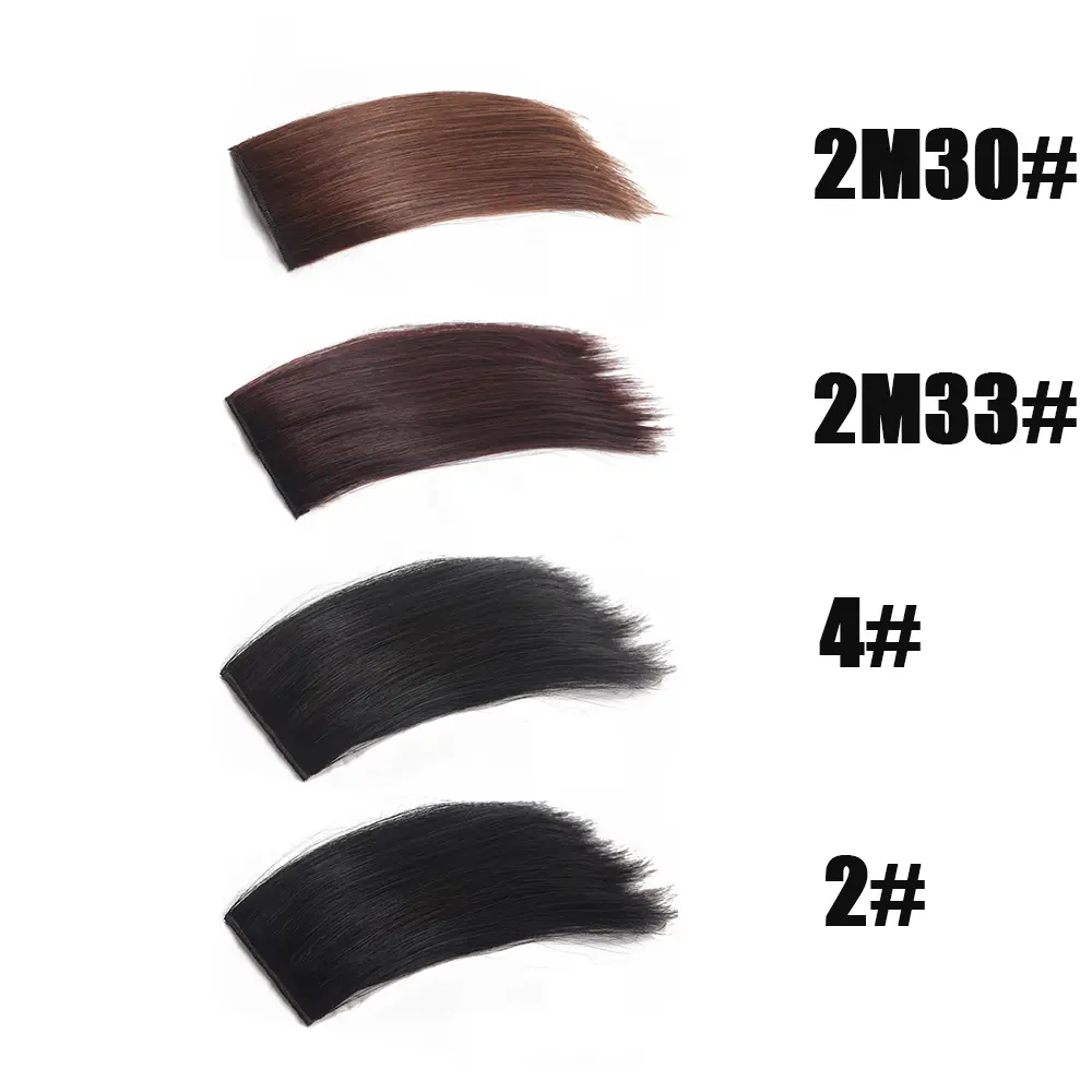 WIGSIN 20cm Synthetic Short Straight Pad Invisible Hair Extension Lining of Hair Top Side Cover Hairpiece for Women