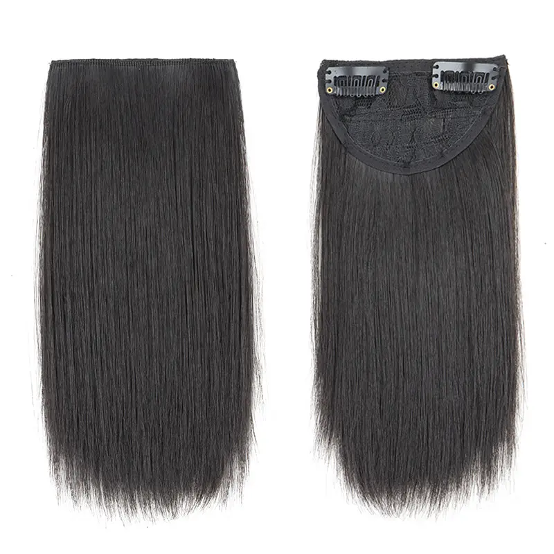 WIGSIN 20cm Synthetic Short Straight Pad Invisible Hair Extension Lining of Hair Top Side Cover Hairpiece for Women