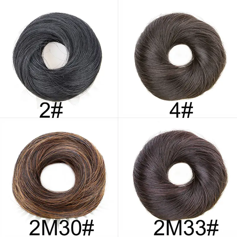 WIGSIN Synthetic Chignon Hair Bun Messy Curly Straight Scrunchies Updo Hair Bands Elastic Band Donut Roller Hair Bun for Women