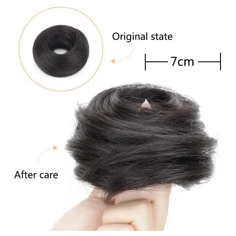 WIGSIN Synthetic Chignon Hair Bun Messy Curly Straight Scrunchies Updo Hair Bands Elastic Band Donut Roller Hair Bun for Women