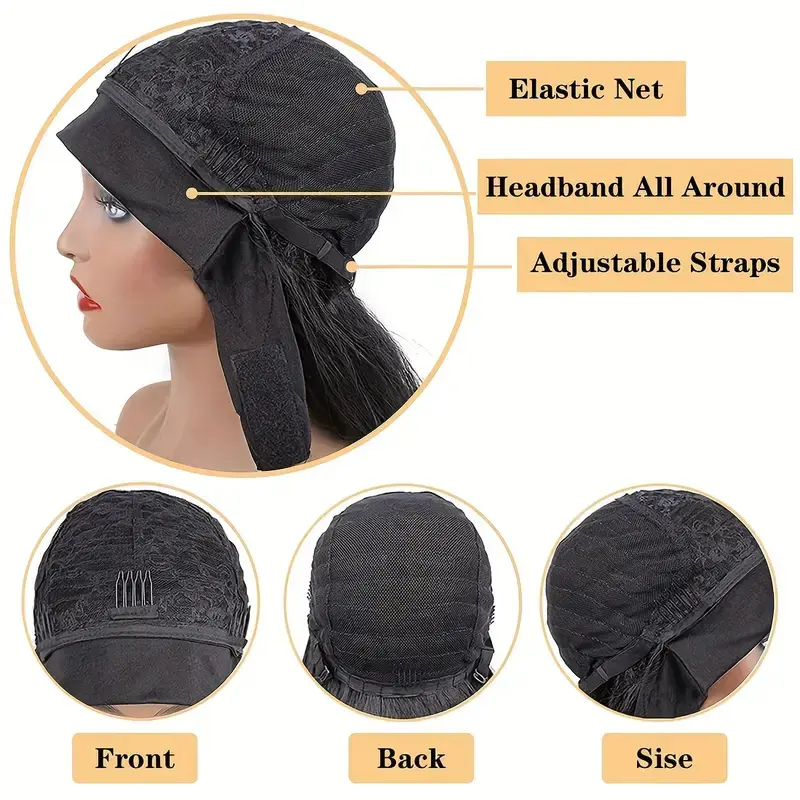 WIGSIN 16Inch Synthetic Short Headband Water Wave Curly Hair Wig for Women Breathable Hair Accessories Fashion Hairpiece