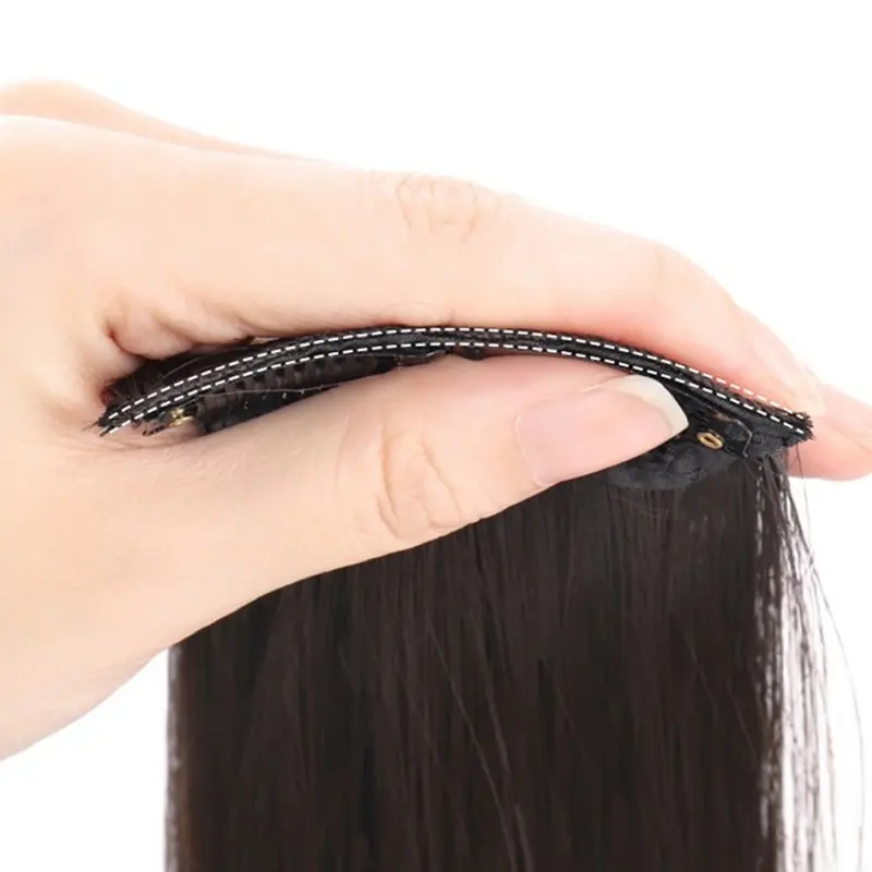 WIGSIN Synthetic 30cm Invisable Seamless Hair Pads Clip In One Piece 2 Clips Increase hair volume Hair Extensions for Women