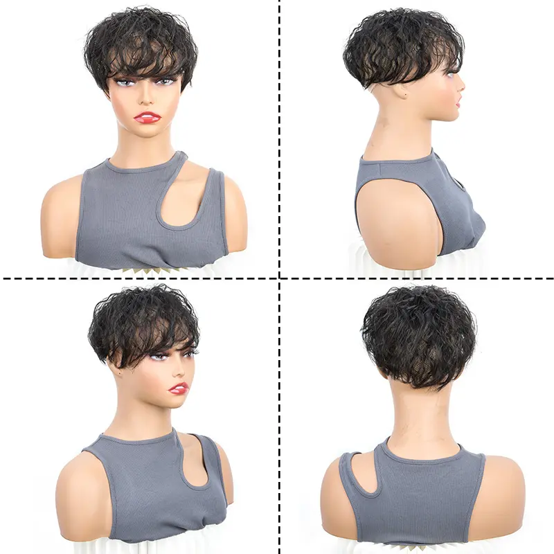 WIGSIN Synthetic 6Inch Clip In Hair Extension Short Curly Toupee Hairpiece for Women With Thinning Hair Increase Hair Volume