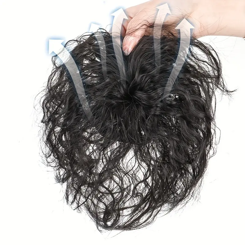 WIGSIN Synthetic 6Inch Clip In Hair Extension Short Curly Toupee Hairpiece for Women With Thinning Hair Increase Hair Volume