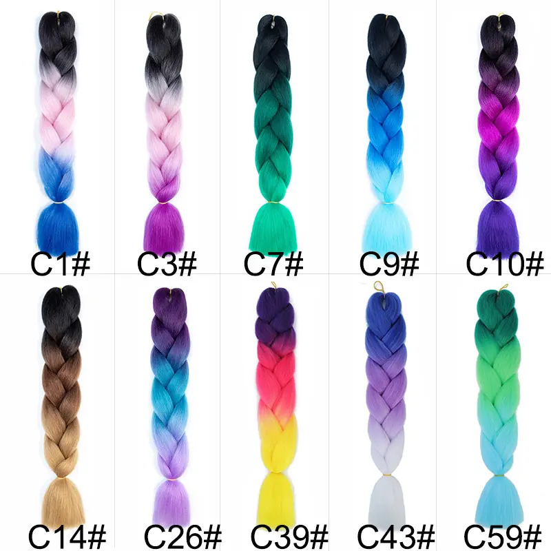 WIGSIN 24Inch Synthetic Long Straight Jumbo Braiding Hair Extension DIY Box Twist Crochet Hairpiece for Women