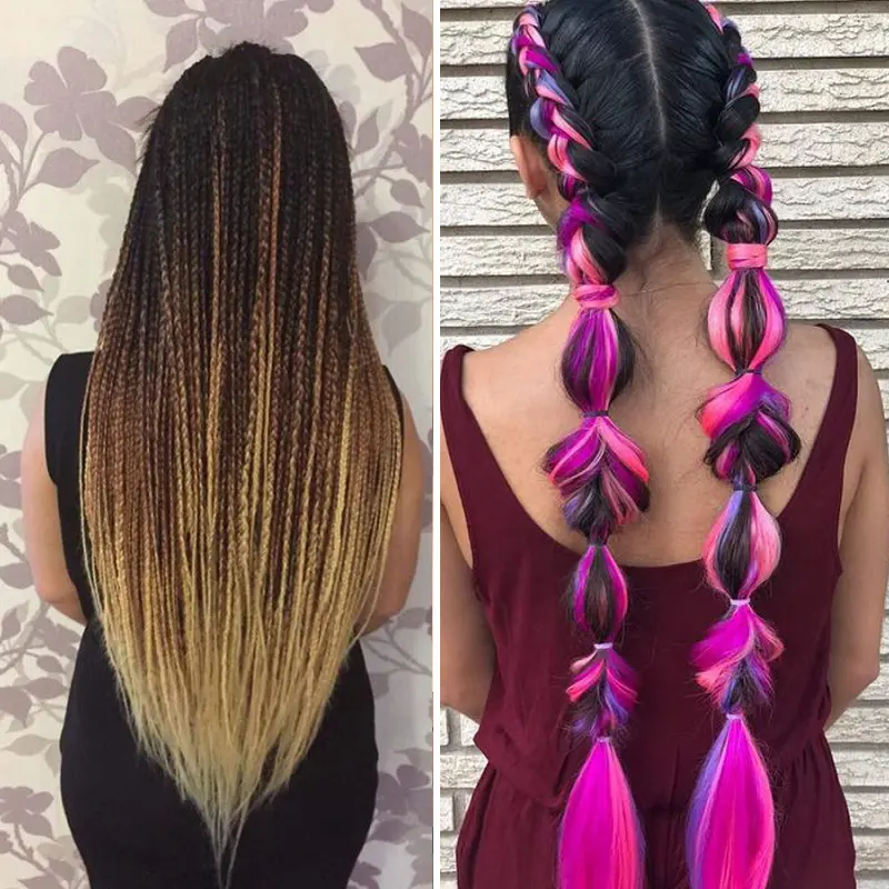 WIGSIN 24Inch Synthetic Long Straight Jumbo Braiding Hair Extension DIY Box Twist Crochet Hairpiece for Women