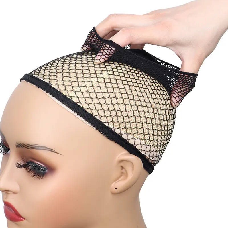 Stretchable Elastic Hair Nets,Black Hairnet Mesh Wig Cap for Long Hair,Hair Net for Wig, Hair Cap for Wigs