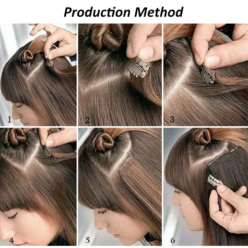 WIGSIN Synthetic Hair 16 Clip In Hair Extension Clip for Women 6Pcs/Set 22Inch Long Kinky Curly Black  Brown Blonde Hairpiece