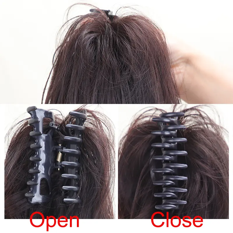 WIGSIN 12Inch Synthetic Short Wavy Curly Ponytail Hair Extension Claw Black Brown Blonde Hairpiece for Women