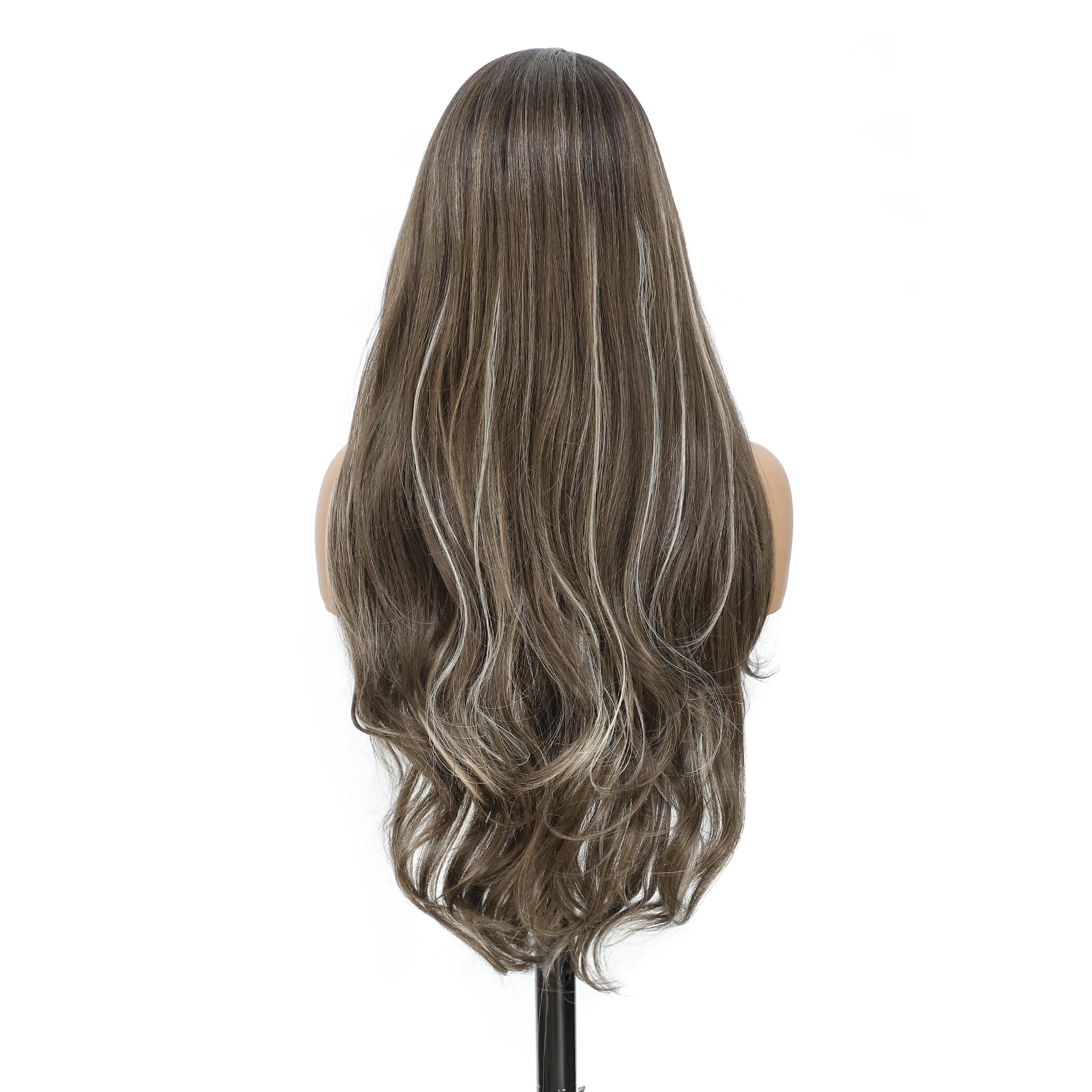 Magicae 30inch 13X4 Body Wave Lace Frontal Hair Wigs Ombre Brown Blond 613#  Synthetic Heat Resistant Transparent Front Wigs