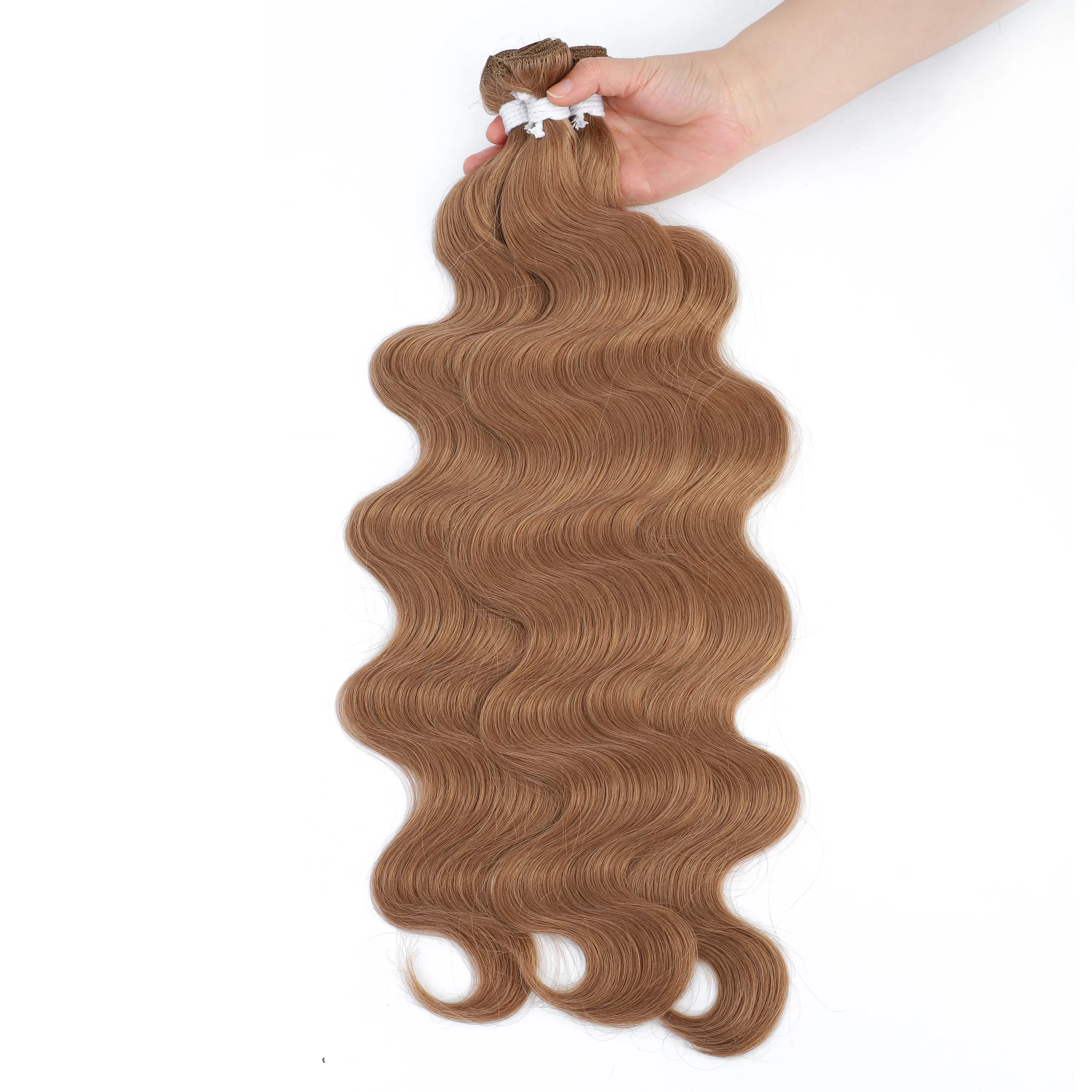 Colorful 26 Inch Body Wave Hair Bundles 613 Piano Blonde Natural Synthetic Hair Extensions Ombre Thick Ponytail Loose Deep Hair