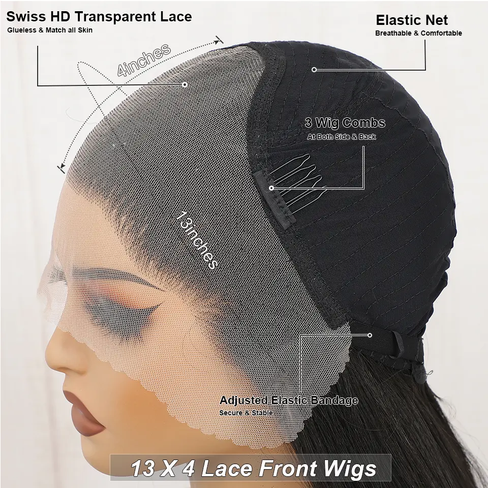 30Inch 13x4 Straight Lace Frontal Hair Wig Blond Highlight Lace Front Wigs Pre Plucked With Baby Hair Swiss Transparent Frontal