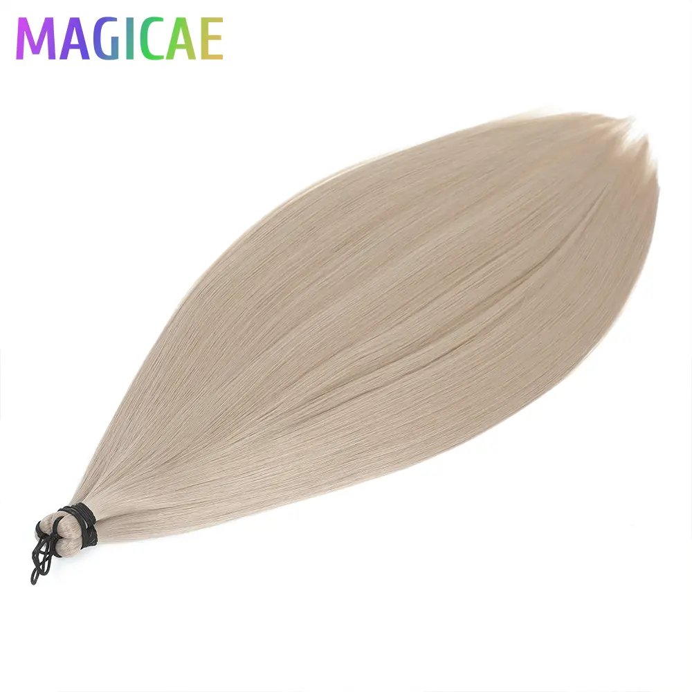28Inches 3PCS 300G Ariel Straight Crochet Braids Straight Hair Bundles Ombre Blond White 60# Light Brown 12# M812# Braiding