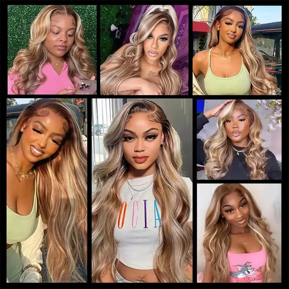 28 Inches Body Wave Crochet Braids Hair Synthetic Brown Twist Braiding Hair Extension Ombre Blond 6/613 Black Color Soft Twist