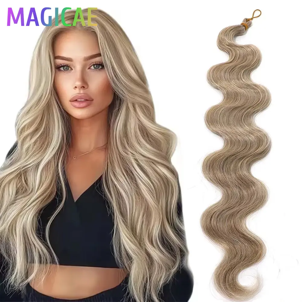 28Inches Crochet Braids Long Body Wave Braiding Hair 2pcs/Lot P12/16/613 High Synthetic Nature Hair Extension Soft Crochet Braid