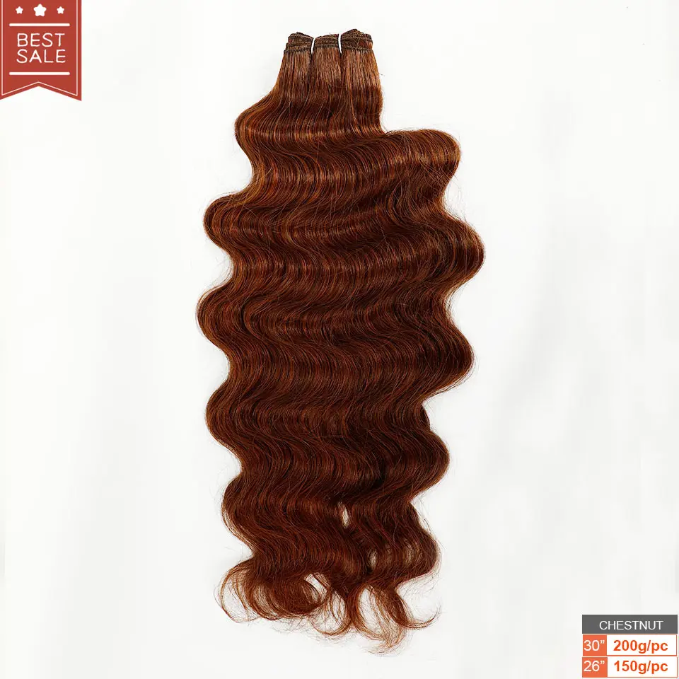 Magicae Brown Body Wave 30Inches 200g Hair Bundles Blond 27/613 White 60# Soft High Synthetic Hair Weave Ombre Gray M888 Hair