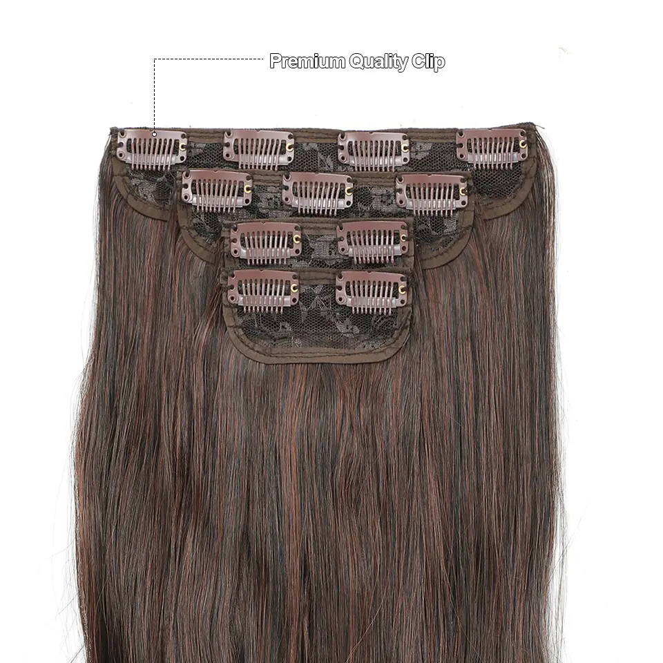 24Inches Blonde 27/613 Bio Synthetic Wavy 220grams Ombre Brown 816# Clip In Hair Extensions 4Pcs/lot Sliver White Heat Resistant