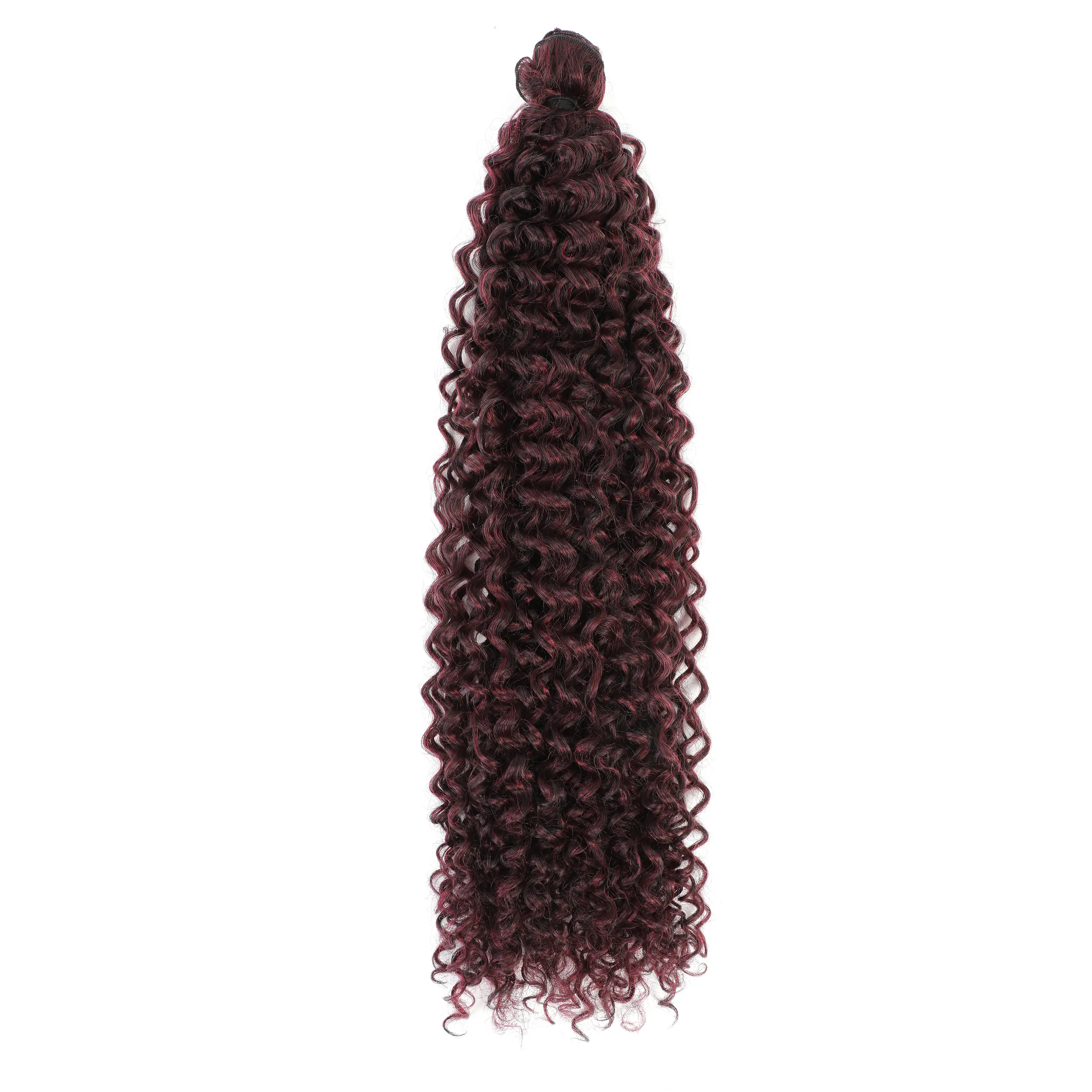 30Inches Ombre Brown 30# Blond 27/613 Water Wave Curly Synthetic Hair Extensions Natural Afro Jerry Curl Synthetic Fake Hair