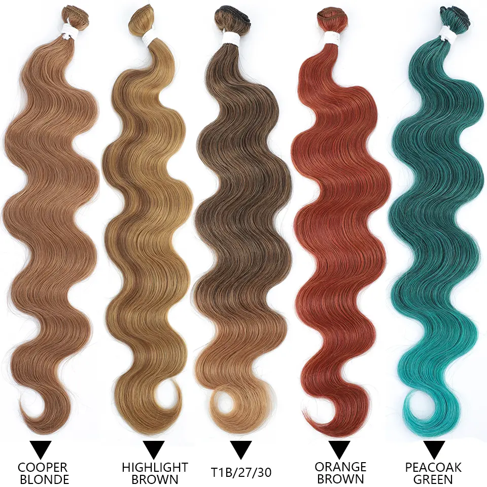 Magicae Blond 613 Body Wave Hair Bundles Natural Bio Fiber Ombre Blond Brown Hair Extensions Wholesale Price For Black Women