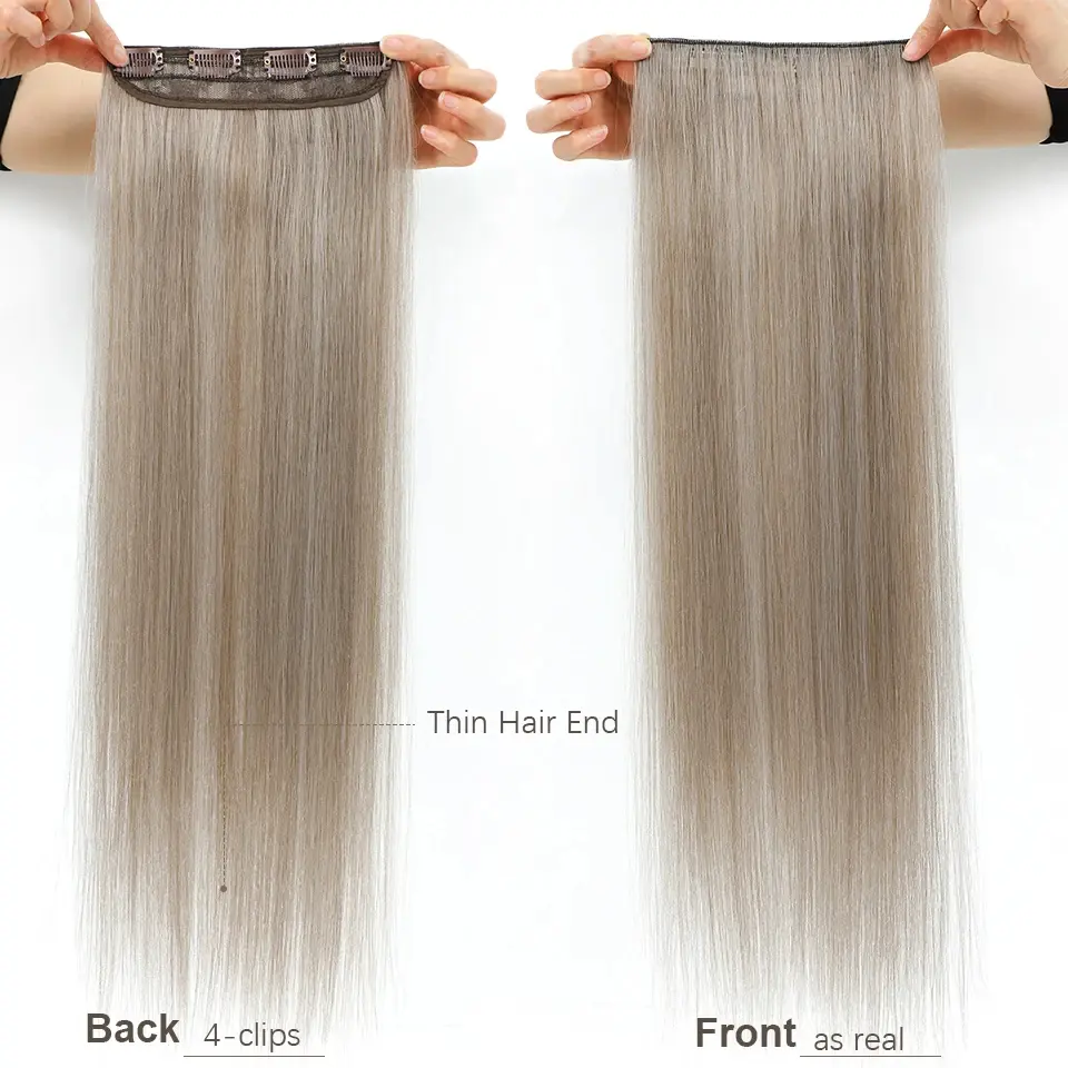 26 Inches Clips IN Straight Brown 12# Colored Ombre Blond P27/30/613 Hair Extensions 4Pcs/pack Silky Straight High Temperature