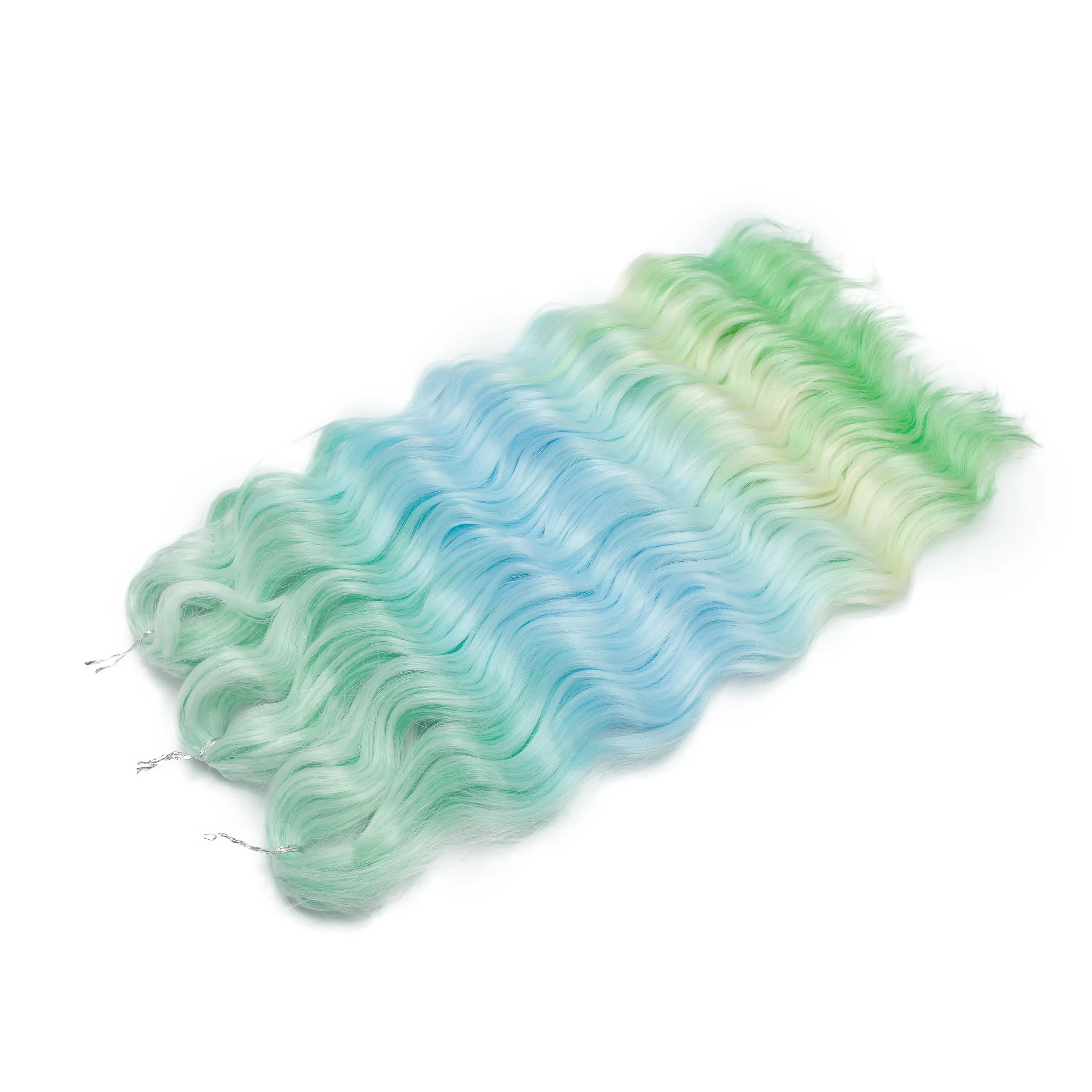 Anna 3Pcs 24Inches Body Wave Crochet Ombre Rainbow 300g Colored Braids Pink Ombre Blond 613 Hair Extension Water White Sliver