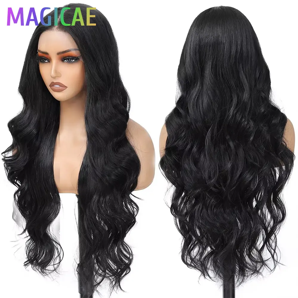 30Inches 13x4 Lace Frontal Heat Resistant Bio Synthetic Body Wave Wigs Ombre Blond 613 Swiss Transparent Lace  Lace Front Wigs