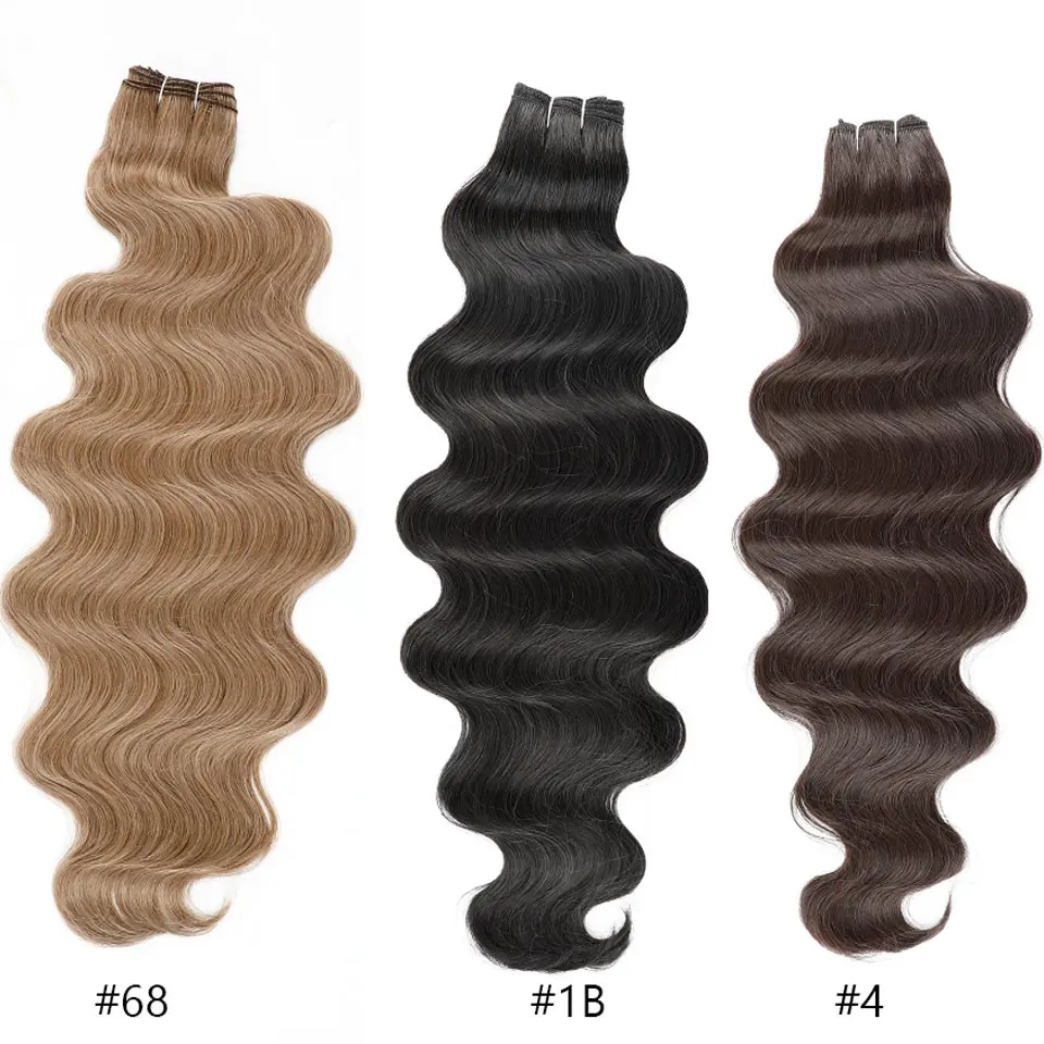 Magicae 30Inches Brown 12# M816# Sliver White Ombre Blond 613 Ombre 27# Body Wave High Temperature Synthetic Hair Extensions