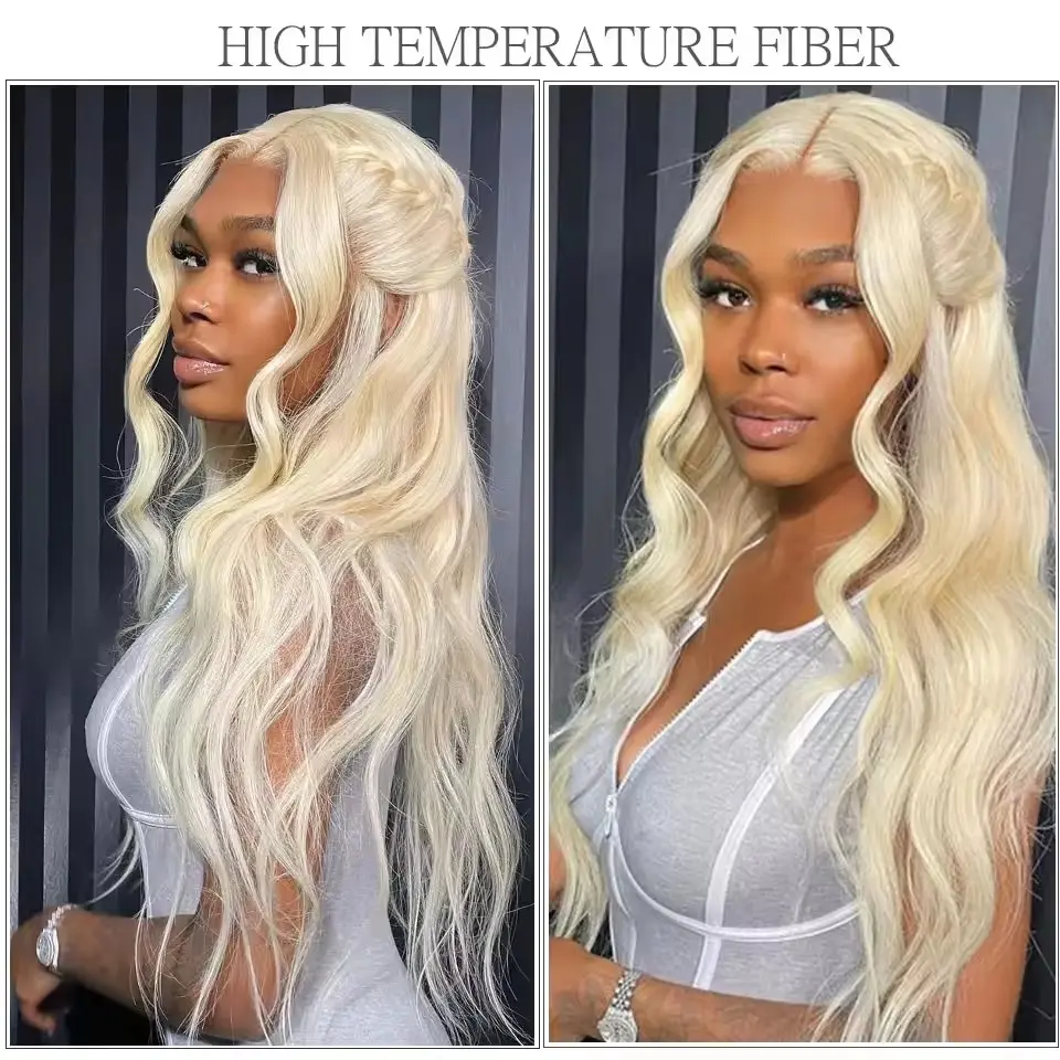 30Inches 200Grams Blond 613# Body Wave Hair Weave White Brown 6# M888# High Temperature Synthetic Soft Natural Bio Human Like