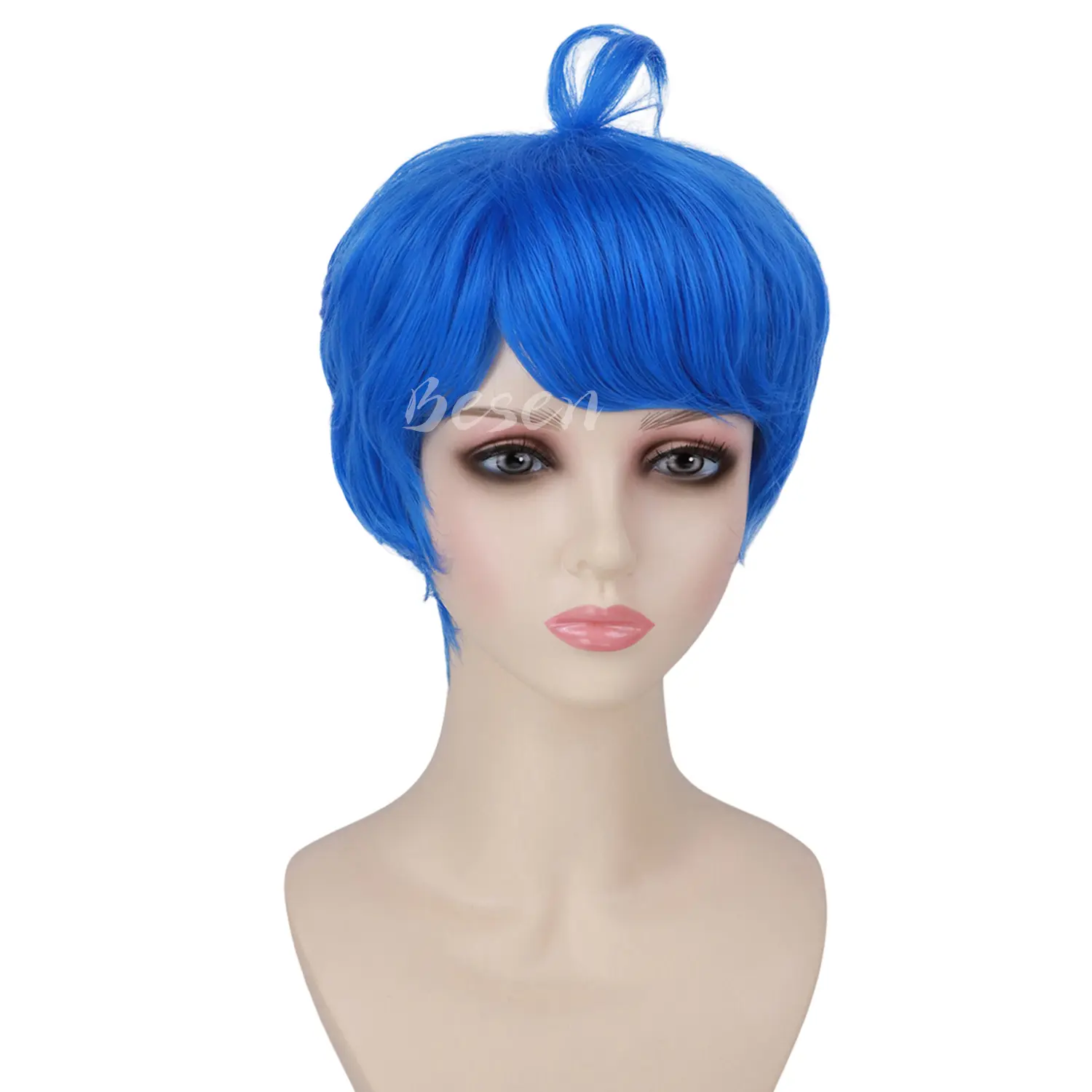 Synthetic Sleek Pixie Cut Wig for Women Girls Short Straight Vibrant Wig Anime Cosplay Wig(Joy wig, Sadness Wig, Disgust Wig)