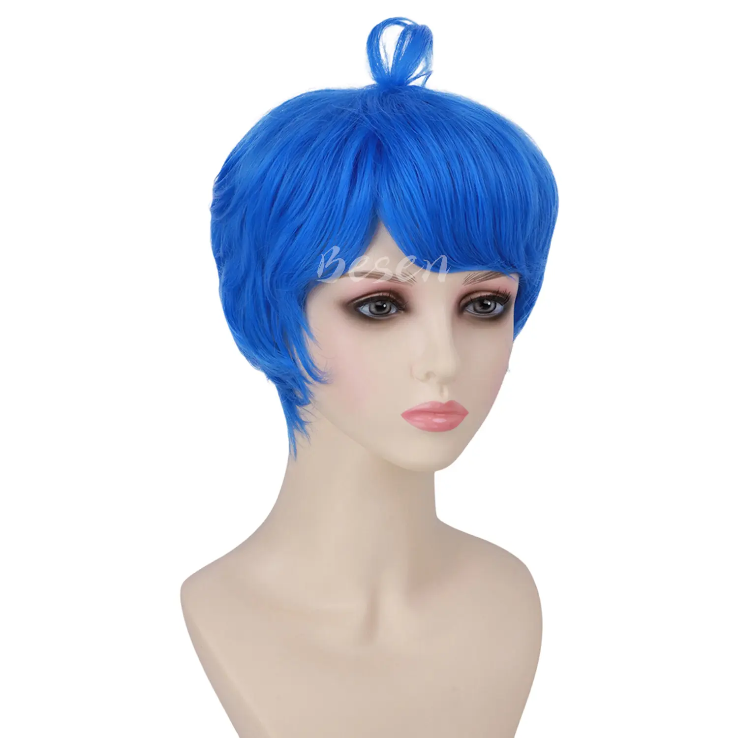 Synthetic Sleek Pixie Cut Wig for Women Girls Short Straight Vibrant Wig Anime Cosplay Wig(Joy wig, Sadness Wig, Disgust Wig)