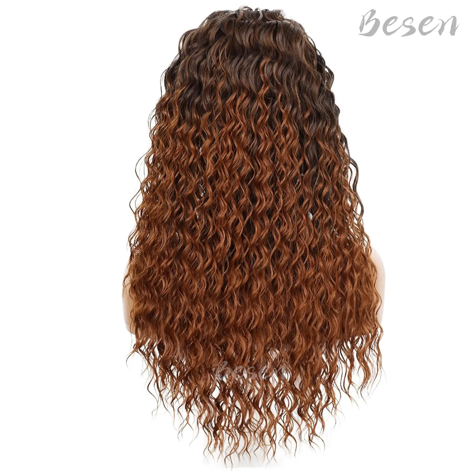 Synthetic Headband Wigs for Black Women Long Water Wave Headband Wigs Wet and Wavy Wigs with Headbands Half Wig for Daily Use